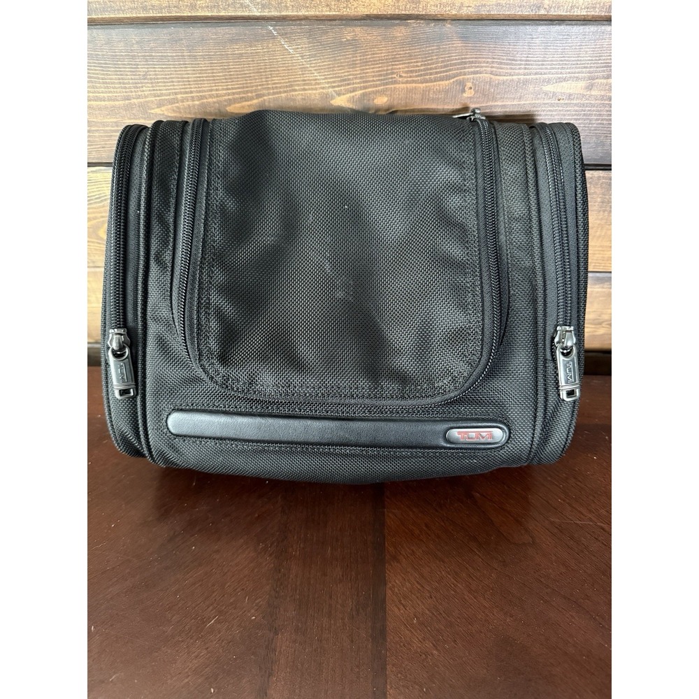 Tumi 22191D4 Mens Black Ballistic Nylon Alpha 3 Hanging Toiletry Kit